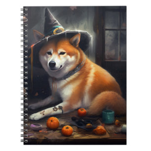 Shiba Inu Pumpkins Halloween Beängstigend Notizblock