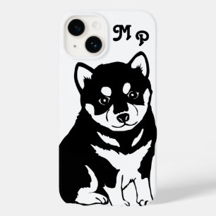 Shiba Inu Puppy Art Monogram Case-Mate iPhone 14 Hülle
