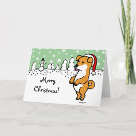 Shiba Inu Puppy Christmas Feiertagskarte