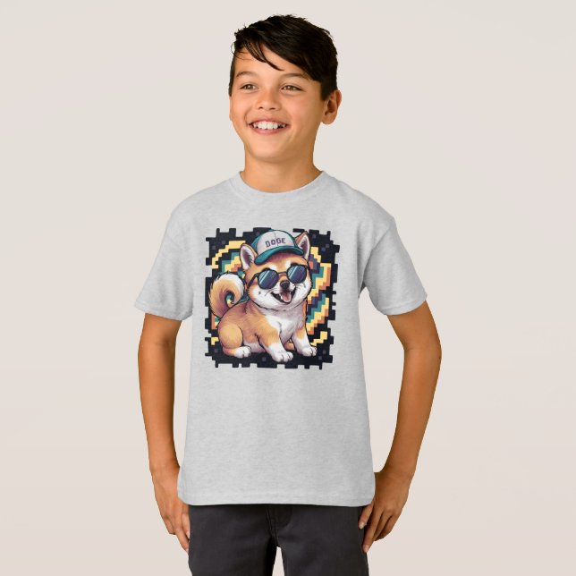 Shiba Inu Puppy Dog Kids T-Shirt (Vorne ganz)