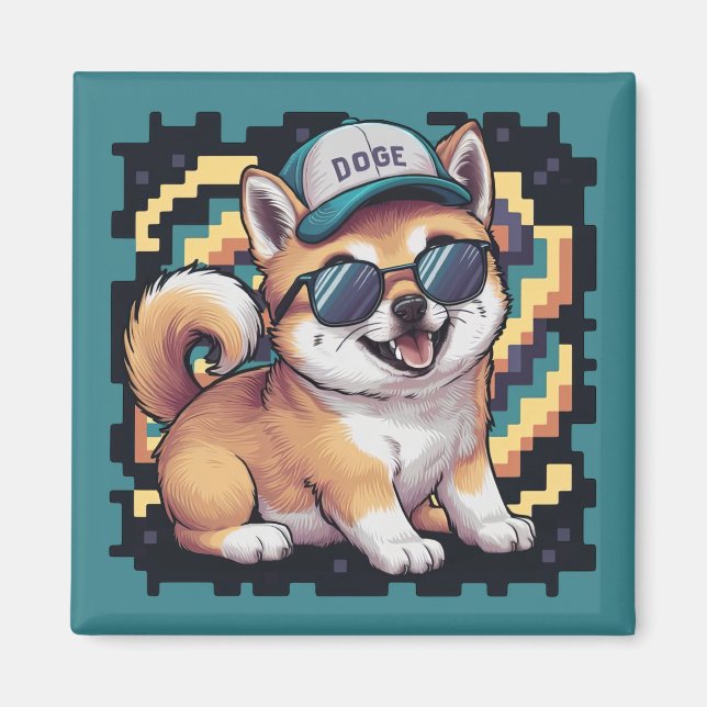 Shiba Inu Puppy Dog Magnet (Vorne)