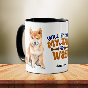 Shiba Inu Puppy Dog Sie machen meinen Schwanz Wag Tasse