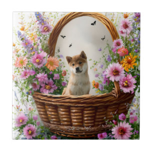 Shiba Inu Puppy Fliese