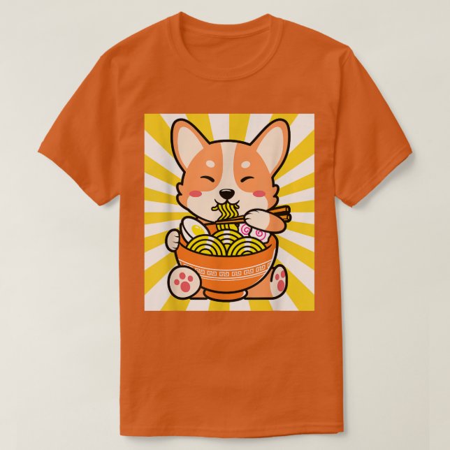 Shiba Inu Ramen Anime Kawaii Niedlich Teenager-Ges T-Shirt (Design vorne)