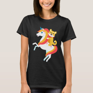 Shiba Inu Riding Unicorn Niedliches Funny Dog Hall T-Shirt