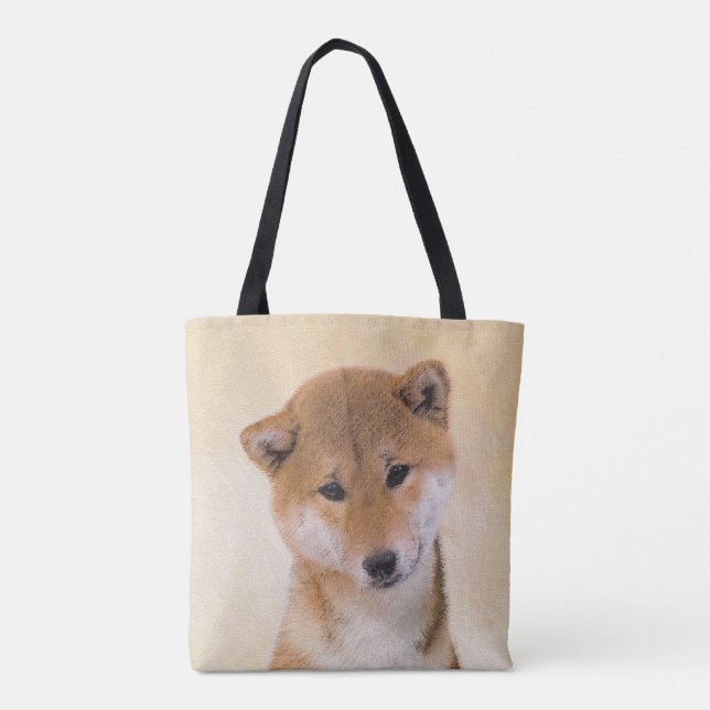 Shiba Inu (Rot) Malerei - Original Hunde Kunst (Rückseite)