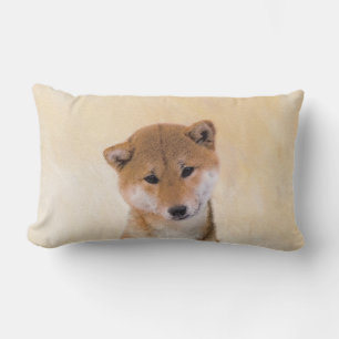 Shiba Inu (Rot) Malerei - Original Hunde Kunst Lendenkissen