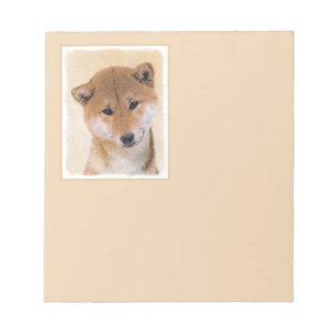 Shiba Inu (Rot) Malerei - Original Hunde Kunst Notizblock