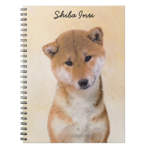 Shiba Inu (Rot) Malerei - Original Hunde Kunst Notizblock
