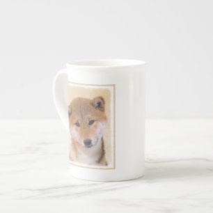 Shiba Inu (Rot) Malerei - Original Hunde Kunst Prozellantasse