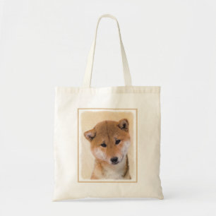 Shiba Inu (Rot) Malerei - Original Hunde Kunst Tragetasche