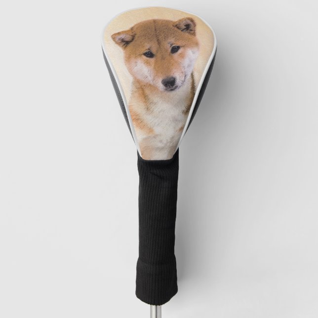 Shiba Inu (rote) Malerei - ursprüngliche Golf Headcover (Vorderseite)