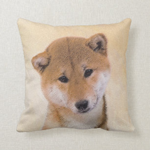 Shiba Inu (rote) Malerei - ursprüngliche Kissen