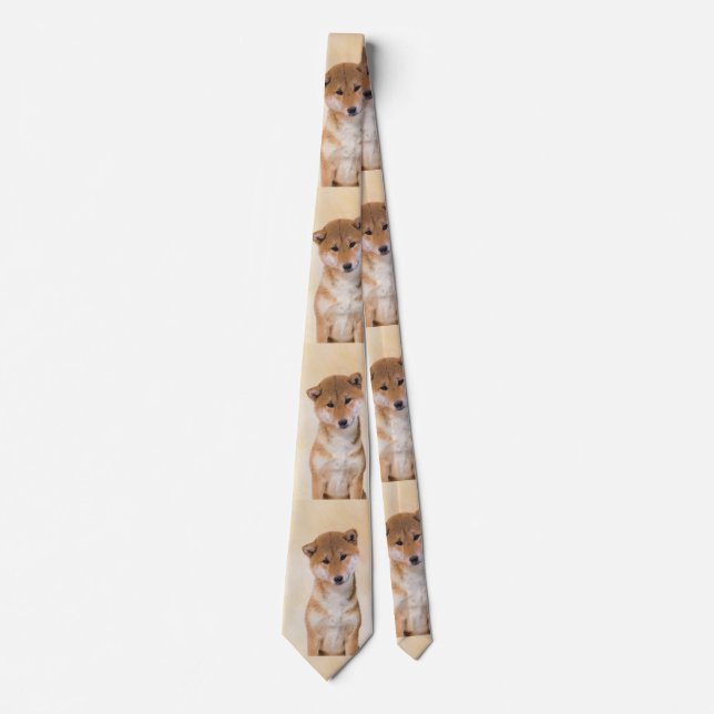 Shiba Inu (rote) Malerei - ursprüngliche Krawatte (Vorderseite)