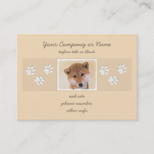 Shiba Inu (rote) Malerei - ursprüngliche Visitenkarte