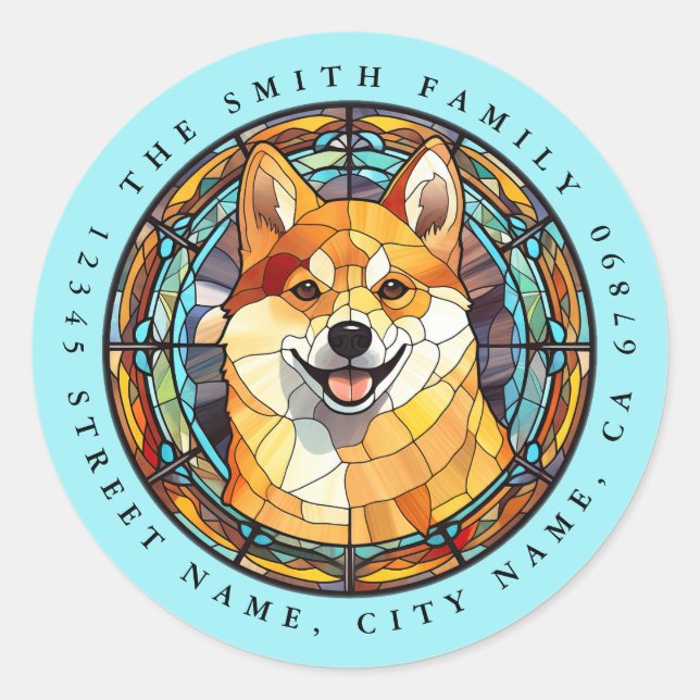 Shiba Inu Round Stickers (Vorderseite)