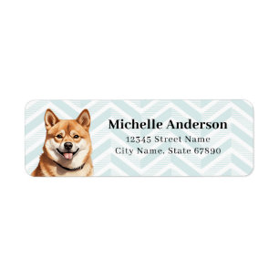 Shiba Inu Rücksendeadressen-Aufklebers