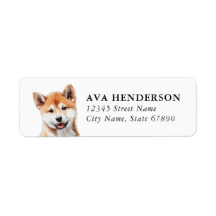 Shiba Inu Rücksendeadressetiketten