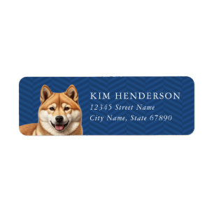 Shiba Inu Rücksendeadressetiketten