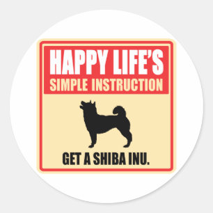 Shiba Inu Runder Aufkleber