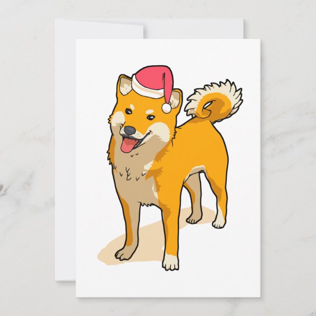 Shiba Inu Santa Claus Dog Weihnachten (Vorderseite)