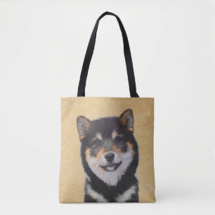 Shiba Inu (Schwarz und Tan) Malerei - Hundekunst