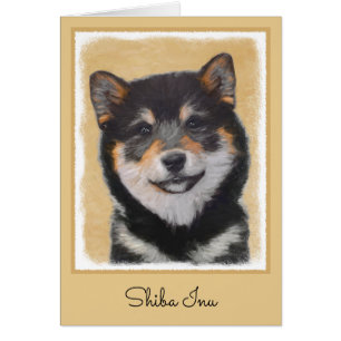 Shiba Inu (Schwarz und Tan) Malerei - Hundekunst