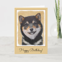 Shiba Inu (Schwarz und Tan) Malerei - Hundekunst
