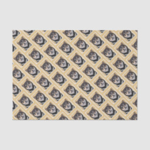 Shiba Inu (Schwarz und Tan) Malerei - Hundekunst Seidenpapier