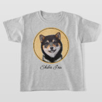 Shiba Inu (Schwarz und Tan) Malerei - Hundekunst