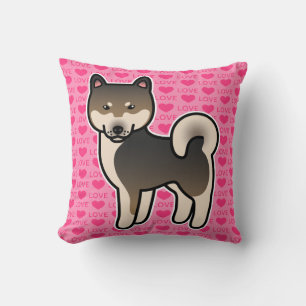 Shiba Inu Sesam Liebe Herzen Kissen