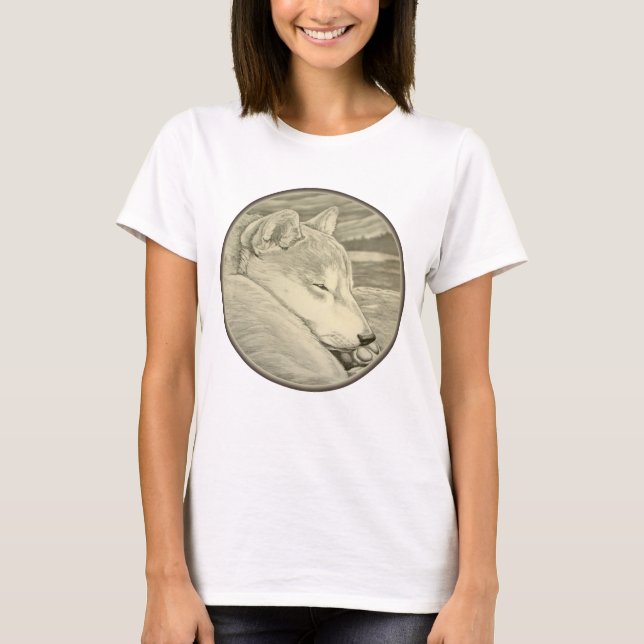 Shiba Inu Shirts Lady's Hund Lover Plus Size Shirt (Vorderseite)