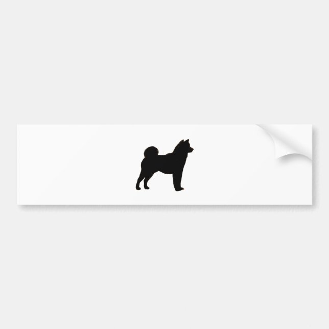 Shiba Inu Silhouette Autoaufkleber (Vorne)