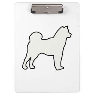 Shiba Inu Silhouette Klemmbrett