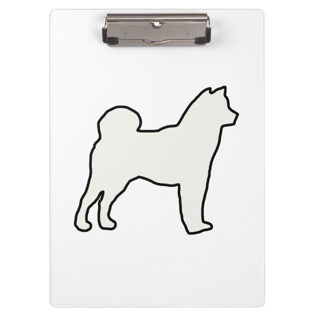 Shiba Inu Silhouette Klemmbrett (Vorderseite)
