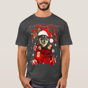 Shiba Inu Snow Ball Hund in Pocket Bag Winter Chri T-Shirt