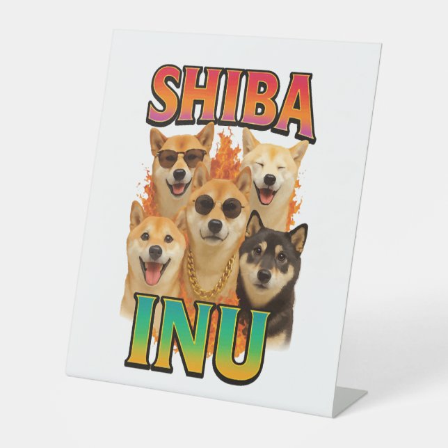 Shiba Inu Sockelschild (Vorderseite)