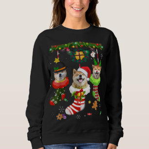 Shiba Inu Socken Weihnachts-Weihnachtsmannmütze We Sweatshirt