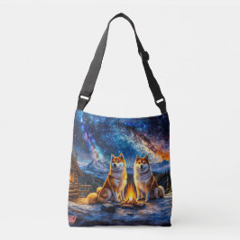 Shiba Inu Star Gazing 03 Design von Rich AMeN Gill Tragetaschen Mit Langen Trägern