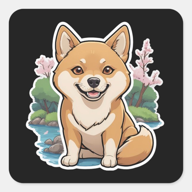 Shiba Inu Sticker (Vorderseite)