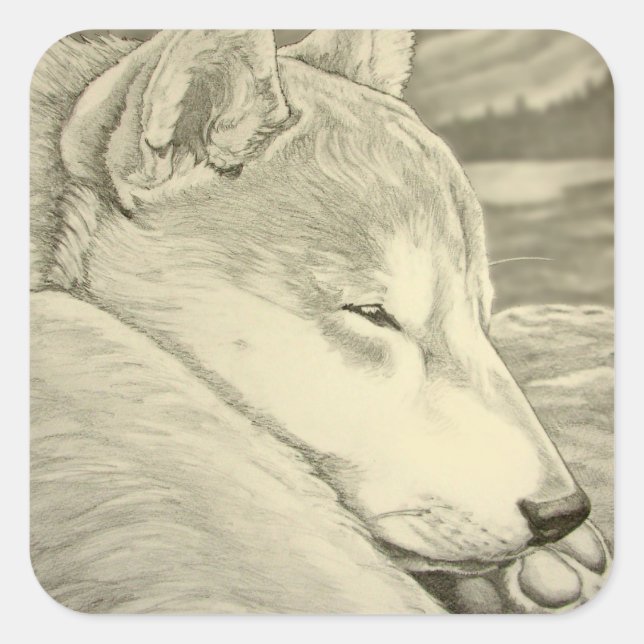 Shiba Inu Stickers Dog Lover Shiba Inu Art Sticker (Vorderseite)