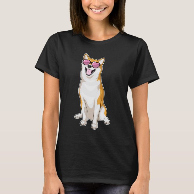 Shiba Inu Sunglasses T-Shirt (Vorderseite)
