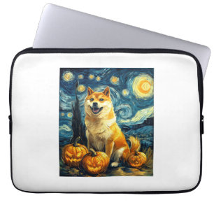 Shiba Inu Süßer Hund Halloween Jack O Lantern Kürb Laptopschutzhülle