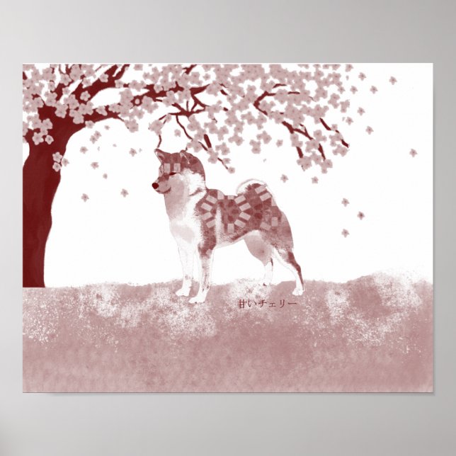 Shiba inu tinta China Poster (Vorne)