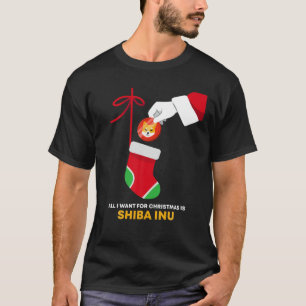 Shiba Inu Token Weihnachtssocken Alles, was ich fü T-Shirt