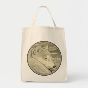 Shiba Inu Tote Bag Bio Hund Art Shopping Taschen