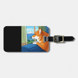 shiba inu und mt fuji Gepäckmarke Gepäckanhänger