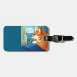 shiba inu und mt fuji Gepäckmarke Gepäckanhänger