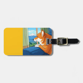 shiba inu und mt fuji Gepäckmarke Gepäckanhänger