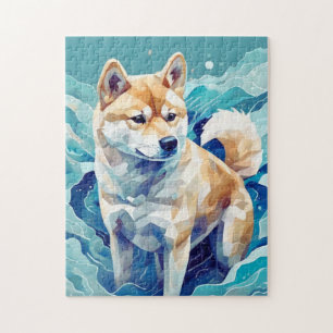 Shiba Inu und Sea l 柴 犬 海 Puzzle